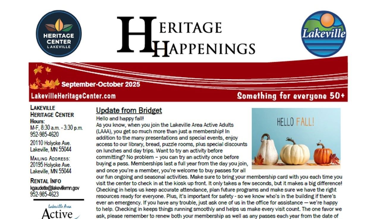 Newsletter Front Cover